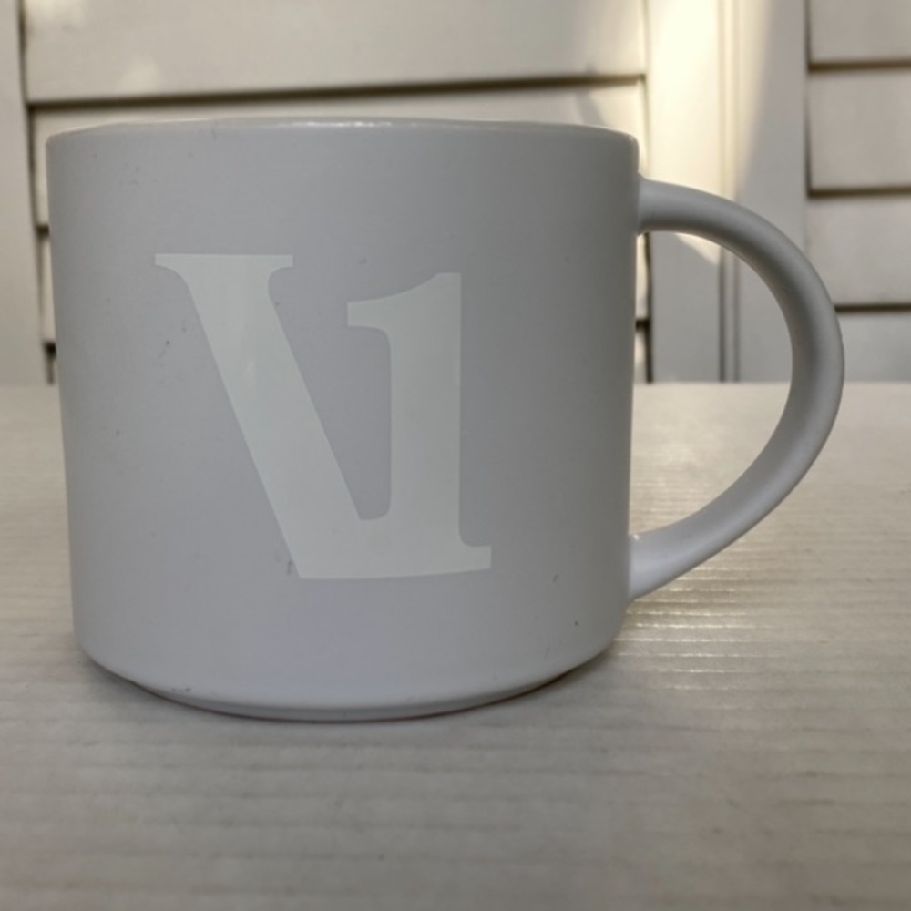 Vuori the Rise the Shine White on White Mug